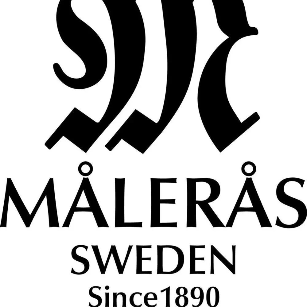 Målerås Sweden Etched Oval Clear Glass Vase
